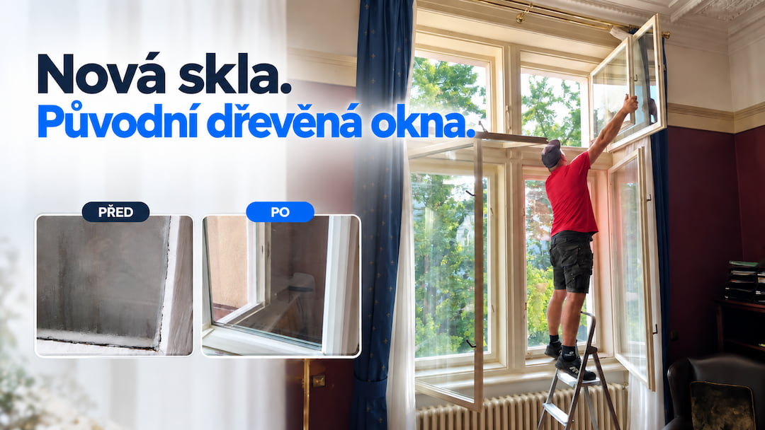 Výměna skel ve špaletových oknech
